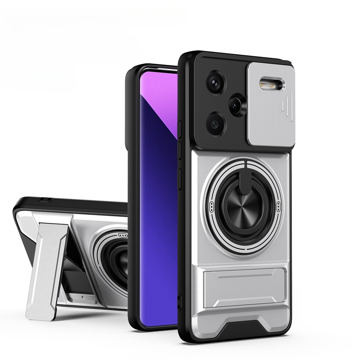 Lens Slide Camera Phone Case f - Ring Stand Case review and price