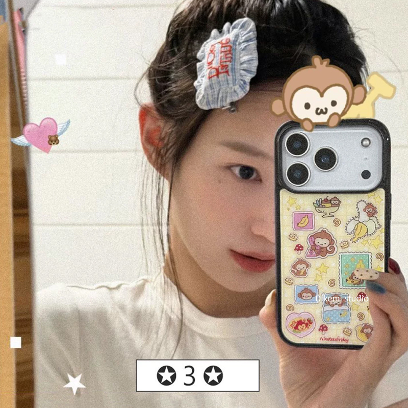 Korean Ins Blue Yellow Monkey  - Phone Cases Rugged review and price