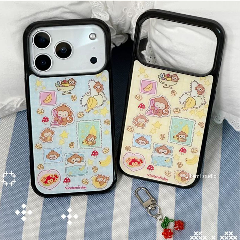 Korean Ins Blue Yellow Monkey  - Phone Cases Rugged review and price