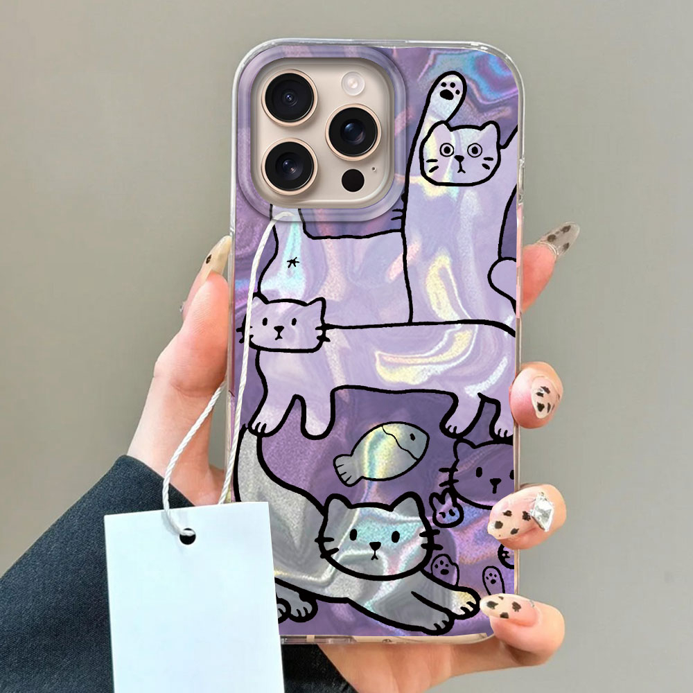 Purple Line Cat Fish Water Tex - Phone Cases Best review and price