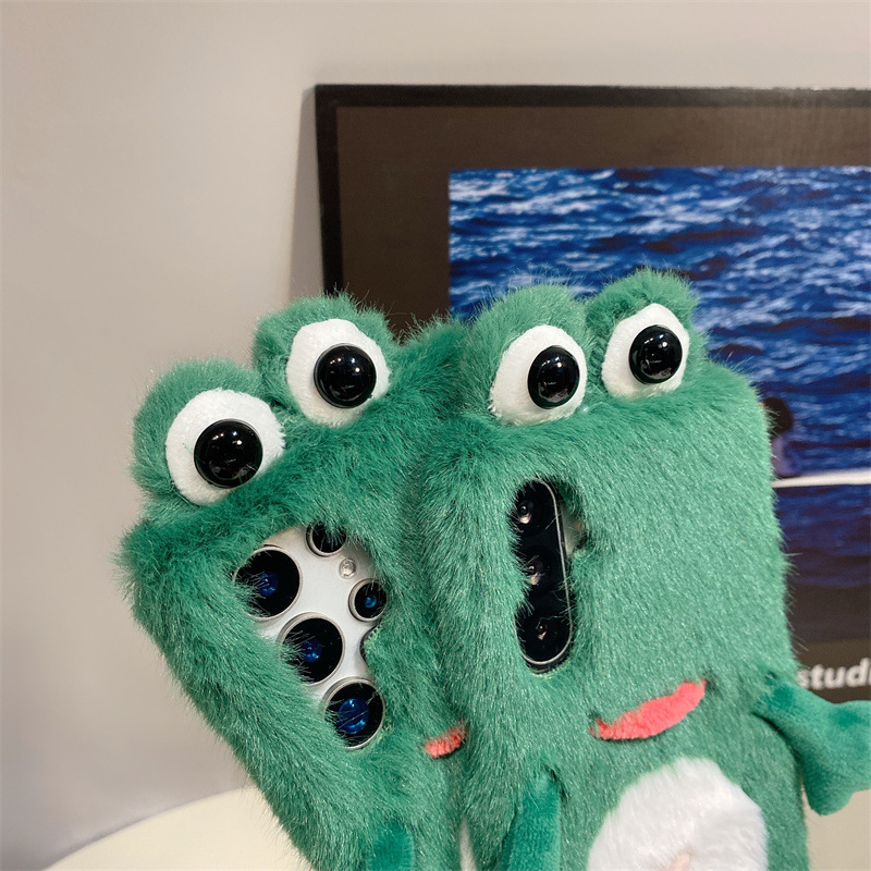 Plush Frog Phone Case, Cute Gr - Phone Cases Samsung S24 review and price